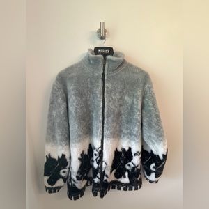 Vintage fleece horses jacket